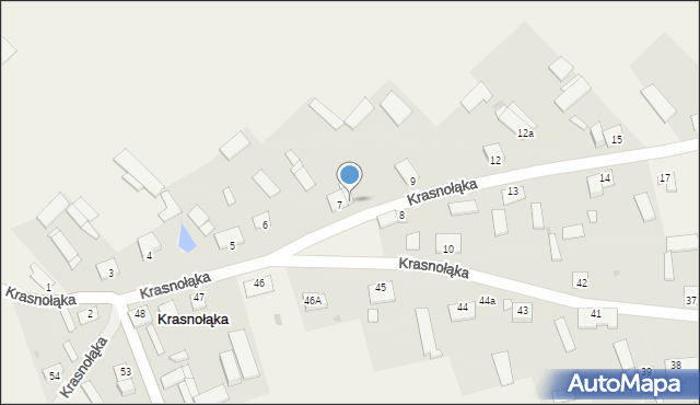 Krasnołąka, Krasnołąka, 7a, mapa Krasnołąka