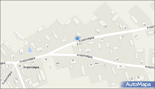 Krasnołąka, Krasnołąka, 8, mapa Krasnołąka