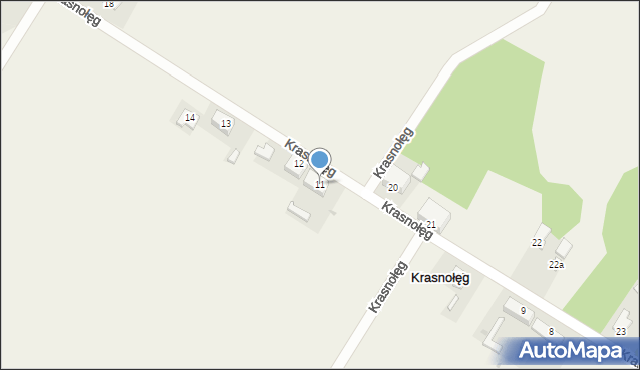 Krasnołęg, Krasnołęg, 11, mapa Krasnołęg