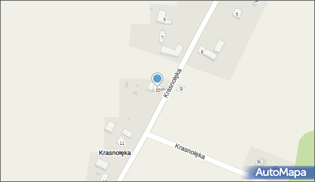 Krasnołęka, Krasnołęka, 10, mapa Krasnołęka