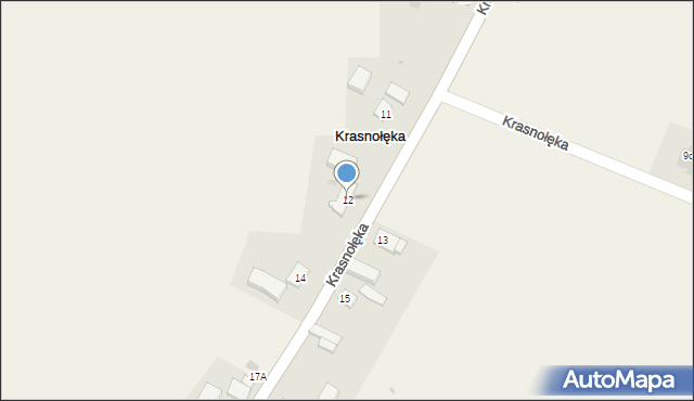 Krasnołęka, Krasnołęka, 12, mapa Krasnołęka