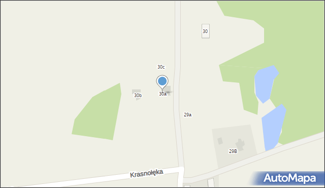 Krasnołęka, Krasnołęka, 30a, mapa Krasnołęka