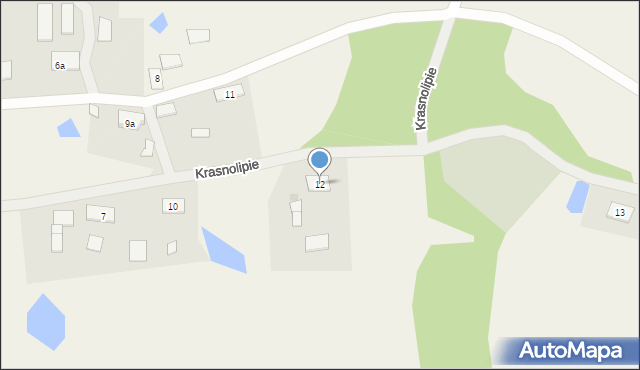 Krasnolipie, Krasnolipie, 12, mapa Krasnolipie