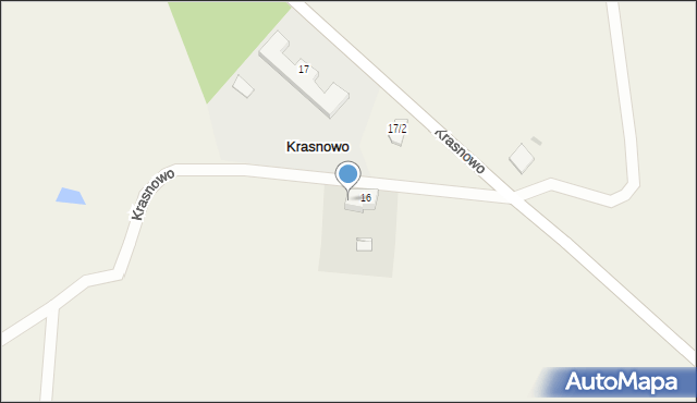 Krasnowo, Krasnowo, 16/2, mapa Krasnowo