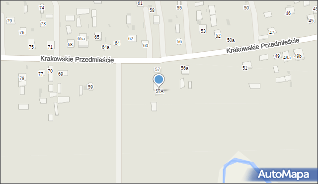 Krasnystaw, Krakowskie Przedmieście, 57A, mapa Krasnystaw