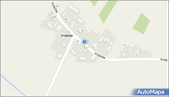 Krasów, Krasów, 4, mapa Krasów