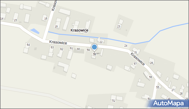 Krasowice, Krasowice, 58, mapa Krasowice