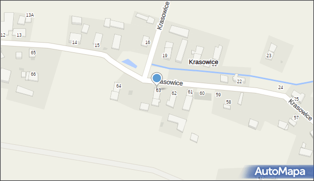 Krasowice, Krasowice, 63a, mapa Krasowice