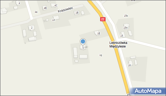 Krasowiec, Krasowiec, 1, mapa Krasowiec