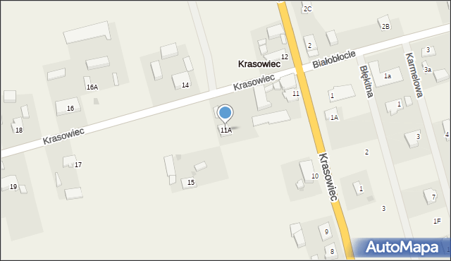 Krasowiec, Krasowiec, 11A, mapa Krasowiec