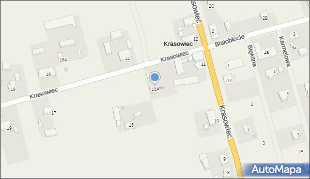 Krasowiec, Krasowiec, 11A, mapa Krasowiec