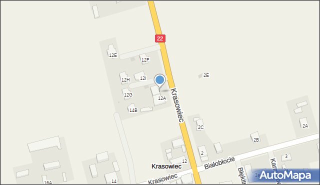 Krasowiec, Krasowiec, 12B, mapa Krasowiec