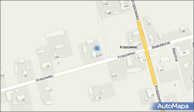 Krasowiec, Krasowiec, 14, mapa Krasowiec