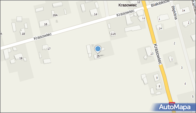Krasowiec, Krasowiec, 15, mapa Krasowiec