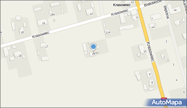 Krasowiec, Krasowiec, 15, mapa Krasowiec