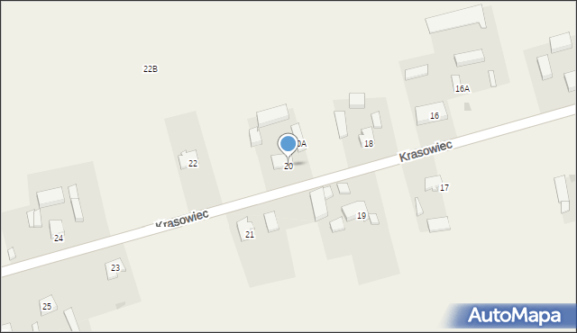 Krasowiec, Krasowiec, 20, mapa Krasowiec