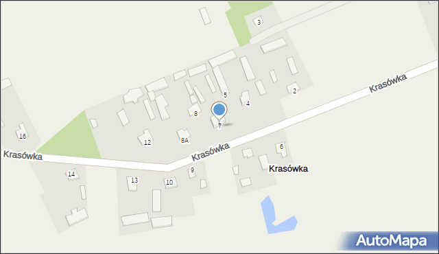 Krasówka, Krasówka, 7, mapa Krasówka