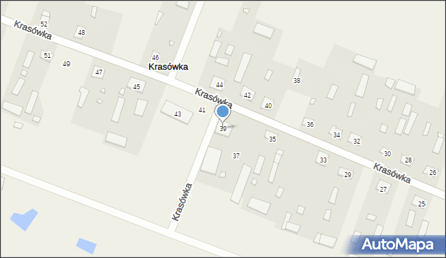 Krasówka, Krasówka, 39, mapa Krasówka