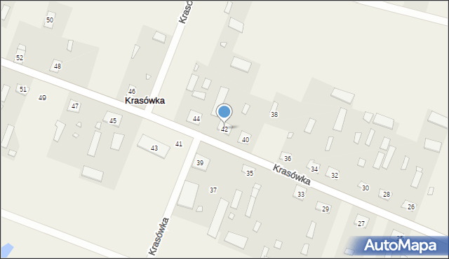 Krasówka, Krasówka, 42, mapa Krasówka