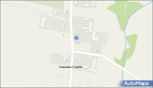 Krasowo-Częstki, Krasowo-Częstki, 10, mapa Krasowo-Częstki