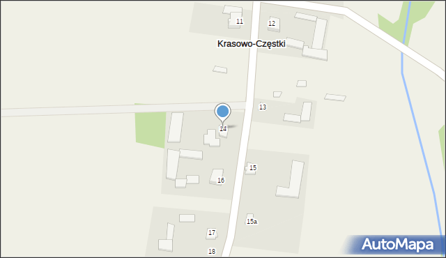 Krasowo-Częstki, Krasowo-Częstki, 14, mapa Krasowo-Częstki