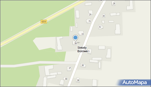 Krasowo-Częstki, Krasowo-Częstki, 34, mapa Krasowo-Częstki