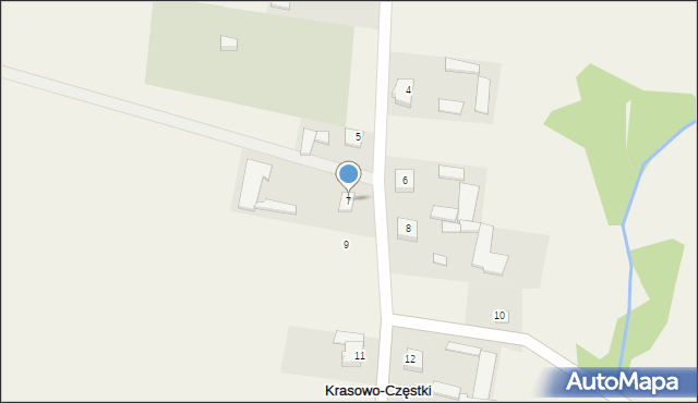 Krasowo-Częstki, Krasowo-Częstki, 7, mapa Krasowo-Częstki