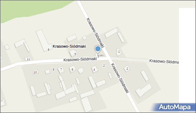 Krasowo-Siódmaki, Krasowo-Siódmaki, 3, mapa Krasowo-Siódmaki