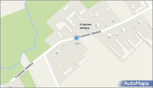 Krasowo Wielkie, Krasowo Wielkie, 16, mapa Krasowo Wielkie