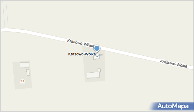 Krasowo-Wólka, Krasowo-Wólka, 12, mapa Krasowo-Wólka