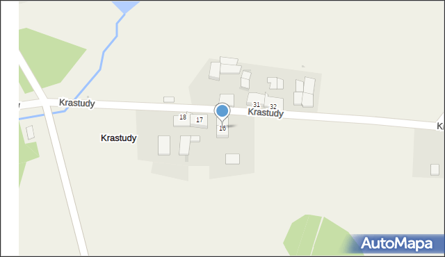 Krastudy, Krastudy, 16, mapa Krastudy