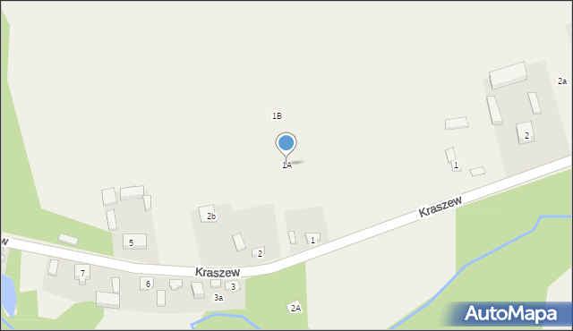 Kraszew, Kraszew, 1A, mapa Kraszew