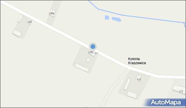 Kraszewice, Kraszewice, 110, mapa Kraszewice