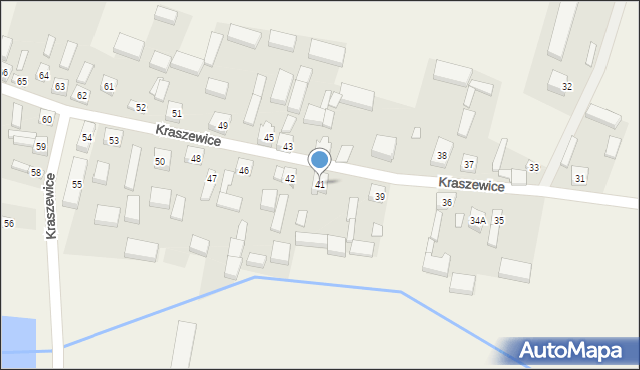 Kraszewice, Kraszewice, 41, mapa Kraszewice