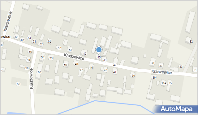 Kraszewice, Kraszewice, 45, mapa Kraszewice