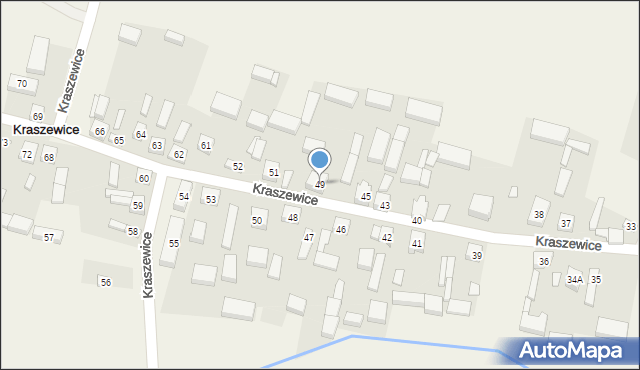 Kraszewice, Kraszewice, 49, mapa Kraszewice