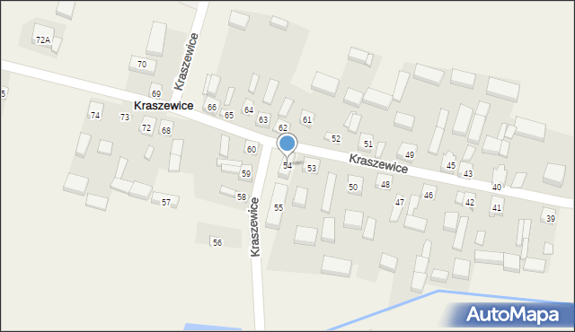 Kraszewice, Kraszewice, 54, mapa Kraszewice