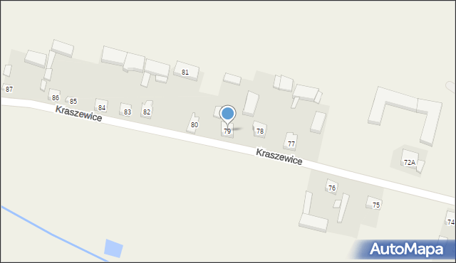 Kraszewice, Kraszewice, 79, mapa Kraszewice