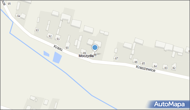 Kraszewice, Kraszewice, 88, mapa Kraszewice