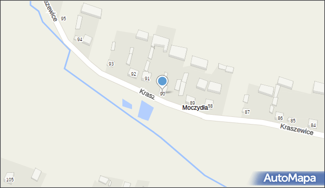 Kraszewice, Kraszewice, 90, mapa Kraszewice