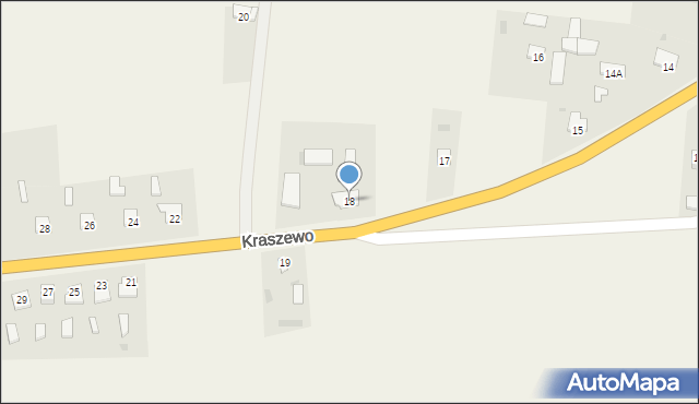 Kraszewo, Kraszewo, 18, mapa Kraszewo