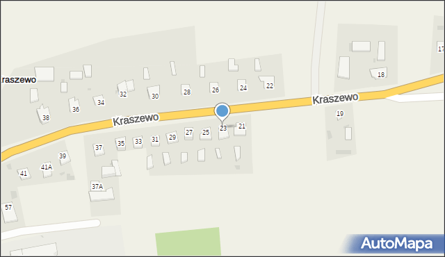 Kraszewo, Kraszewo, 23, mapa Kraszewo