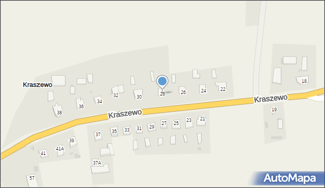 Kraszewo, Kraszewo, 28, mapa Kraszewo