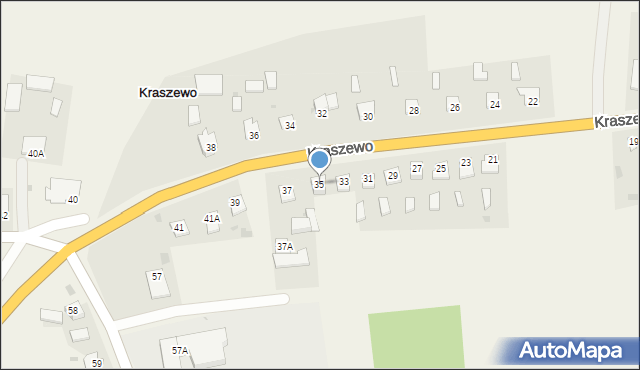 Kraszewo, Kraszewo, 35, mapa Kraszewo