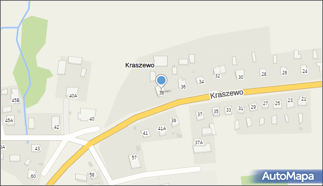 Kraszewo, Kraszewo, 38, mapa Kraszewo