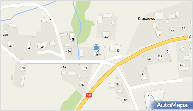 Kraszewo, Kraszewo, 42, mapa Kraszewo