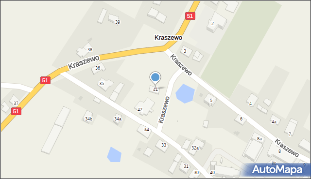 Kraszewo, Kraszewo, 41, mapa Kraszewo