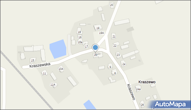 Kraszewo, Kraszewo, 10, mapa Kraszewo