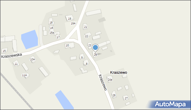 Kraszewo, Kraszewo, 24, mapa Kraszewo