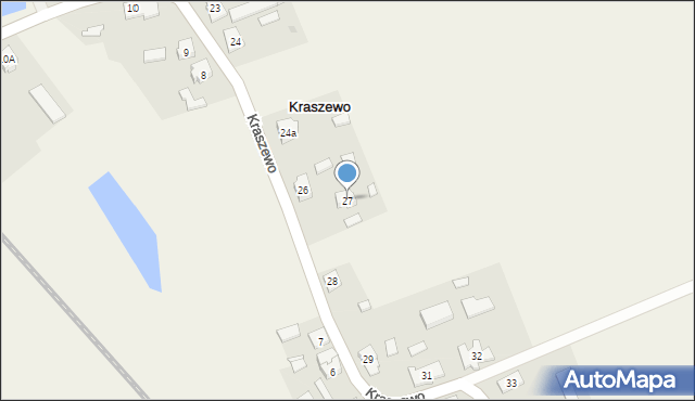 Kraszewo, Kraszewo, 27, mapa Kraszewo